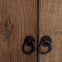 Aparador de madera de olmo en color marrón 250 x 50 x 81 cm – detalle
