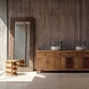 Aparador de madera de olmo en color marrón 250 x 50 x 81 cm – detalle