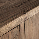 Aparador de madera de olmo en color marrón 280 x 48 x 97 cm – detalle