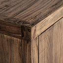 Aparador de madera de olmo en color marrón 280 x 48 x 97 cm – detalle