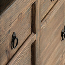 Aparador de madera de pino en color marrón – detalle