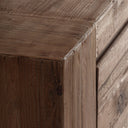 Aparador de madera de pino reciclado en color marrón – detalle