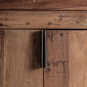 Aparador de madera recuperada y hierro en color marrón – 225 x 46 x 90 cm – detalle