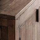 Aparador de madera recuperada y hierro en color marrón – detalle