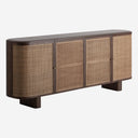 Aparador en color marrón – 210 x 40 x 85 cm / Madera de mango y ratán
