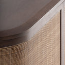 Aparador en color marrón – 210 x 40 x 85 cm / Madera de mango y ratán – detalle