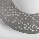 Aplique de pared de acero en color plata 30 x 10 cm – detalle