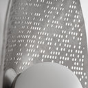 Aplique de pared de acero en color plata 60 x 21 cm – detalle