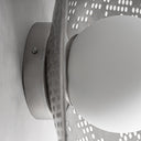 Aplique de pared de acero en color plata 60 x 21 cm – detalle