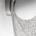 Aplique de pared de acero en color plata 60 x 21 cm – detalle