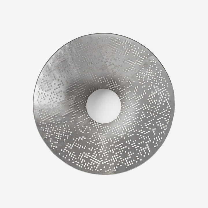 Aplique de pared de acero en color plata 60 x 21 cm