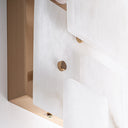 Aplique de pared de alabastro y hierro en color blanco – detalle