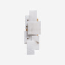 Aplique de pared de alabastro y hierro en color blanco
