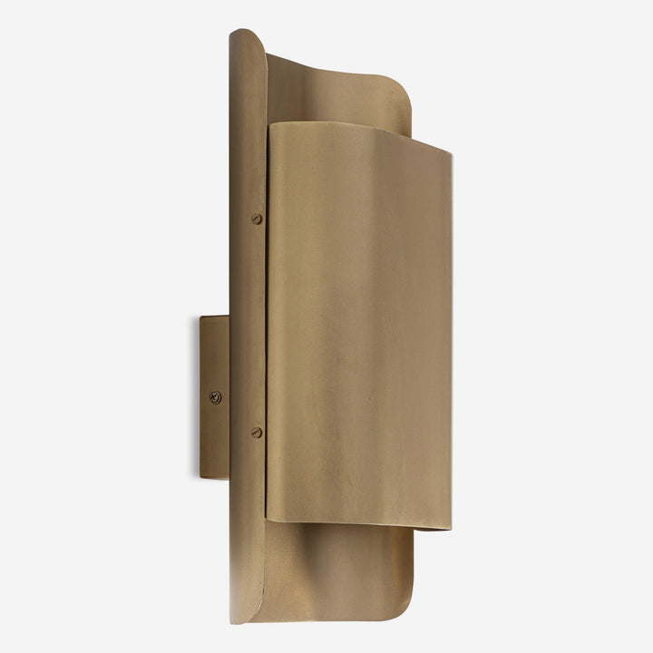 Aplique de pared de hierro en color bronce 22 x 15 x 42 cm