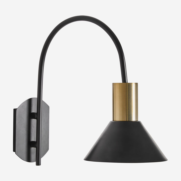 Aplique de pared de hierro en color negro 42 x 19 x 35 cm