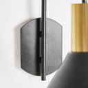 Aplique de pared de hierro en color negro 42 x 19 x 35 cm – detalle