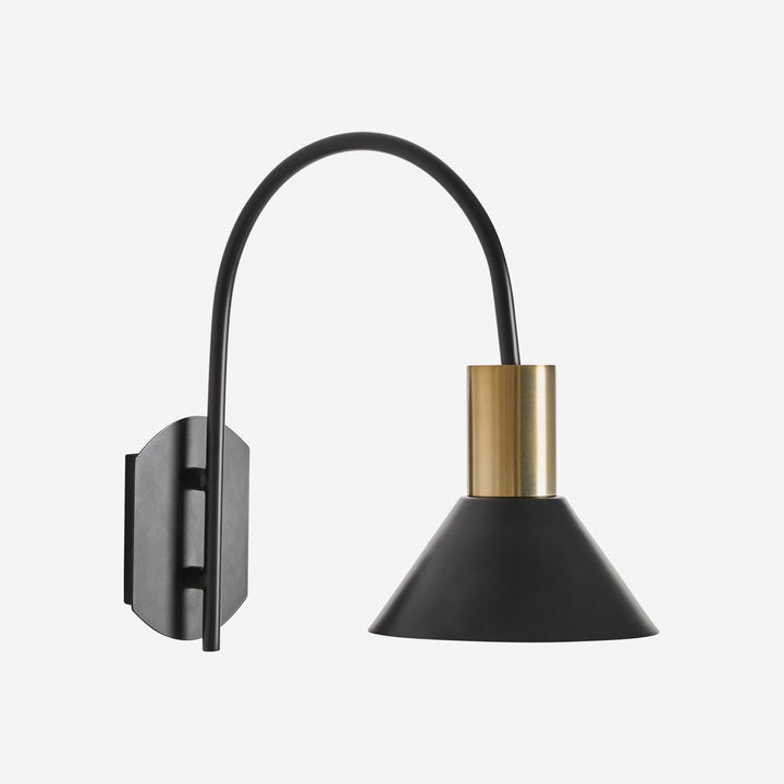 Aplique de pared de hierro en color negro 42 x 19 x 35 cm