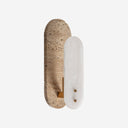 Aplique de pared de mármol y alabastro en color blanco
