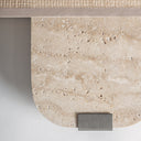 Aplique de pared de mármol y hierro en color beige – Diseño 2 – detalle
