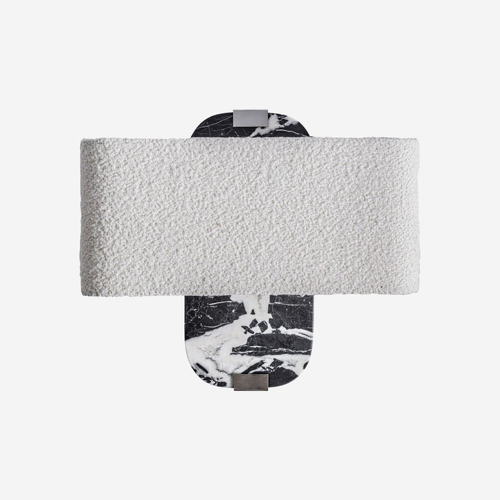 Aplique de pared de mármol y hierro en color negro