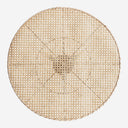 Aplique de pared de ratán y hierro en color beige