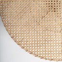 Aplique de pared de ratán y hierro en color beige – detalle