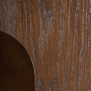 Armario de chapa de roble y MDF en color marrón teñido – detalle