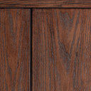 Armario de madera contrachapada y chapa de olmo en color marrón – detalle