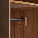 Armario de madera de mango y hierro en color marrón – detalle