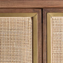 Armario de madera de mango y latón en color marrón – detalle
