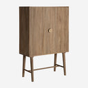Armario de madera de mango y MDF en color marrón
