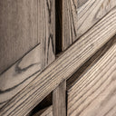 Armario de madera de olmo en color marrón 100 x 55 x 200 cm – detalle