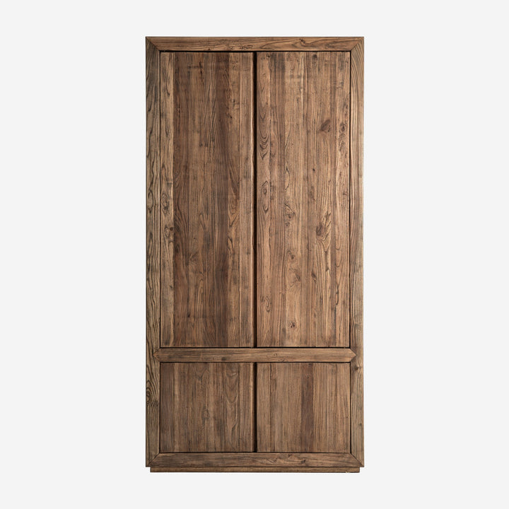 Armario de madera de olmo en color marrón 110 x 55 x 220 cm