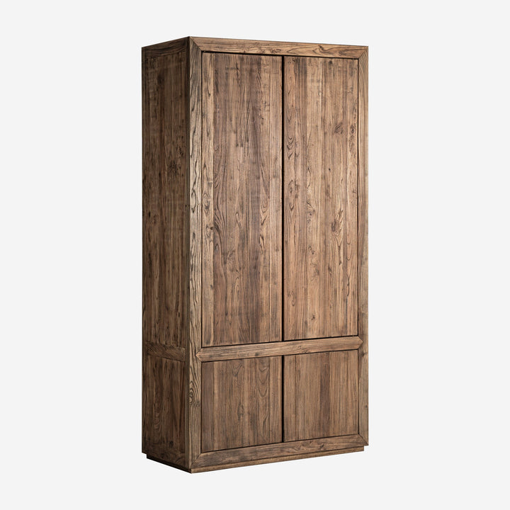 Armario de madera de olmo en color marrón 110 x 55 x 220 cm