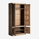 Armario de madera de olmo en color marrón 110 x 55 x 220 cm