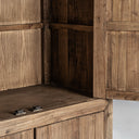 Armario de madera de olmo en color marrón 110 x 55 x 220 cm – detalle