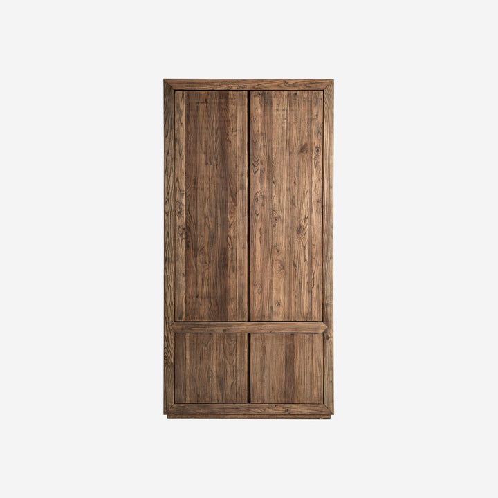 Armario de madera de olmo en color marrón 110 x 55 x 220 cm