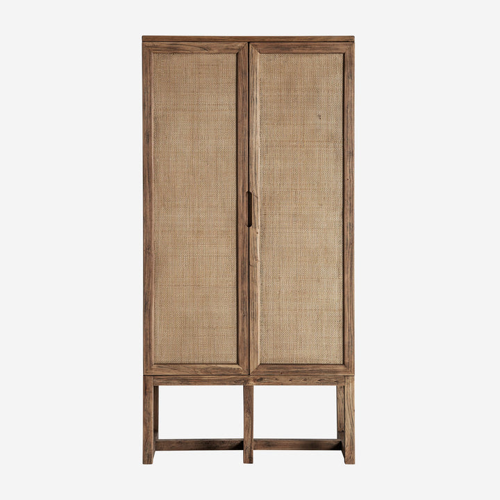 Armario de madera de olmo en color marrón 85 x 41 x 171 cm