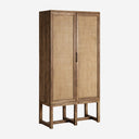 Armario de madera de olmo en color marrón 85 x 41 x 171 cm