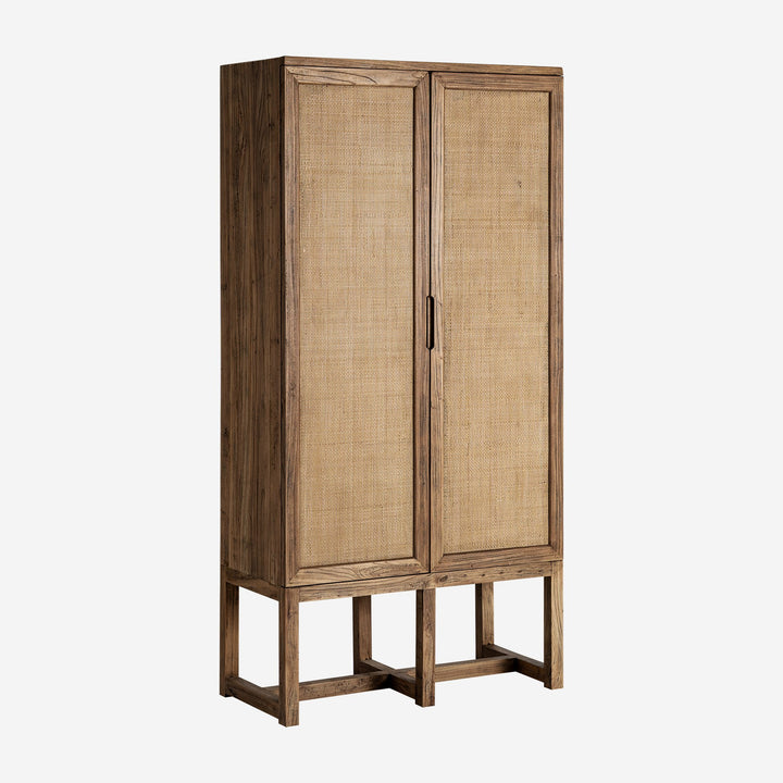 Armario de madera de olmo en color marrón 85 x 41 x 171 cm