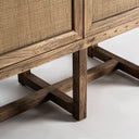 Armario de madera de olmo en color marrón 85 x 41 x 171 cm – detalle