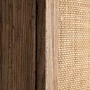 Armario de madera de olmo en color marrón 85 x 41 x 171 cm – detalle