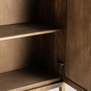 Armario de madera de olmo en color marrón 85 x 41 x 171 cm – detalle