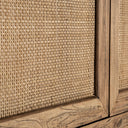 Armario de madera de olmo en color marrón 85 x 41 x 171 cm – detalle