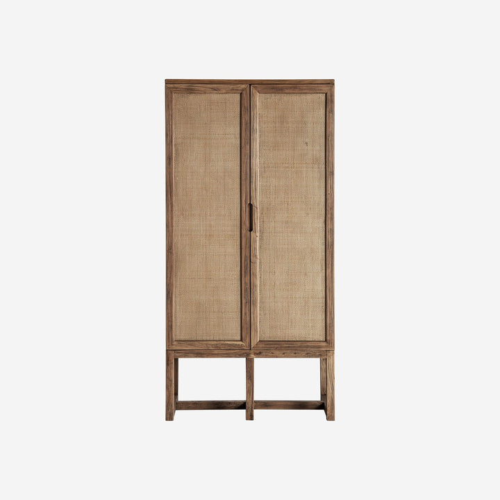 Armario de madera de olmo en color marrón 85 x 41 x 171 cm