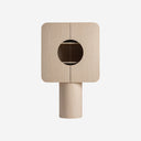 Armario de madera de roble y cristal en color beige