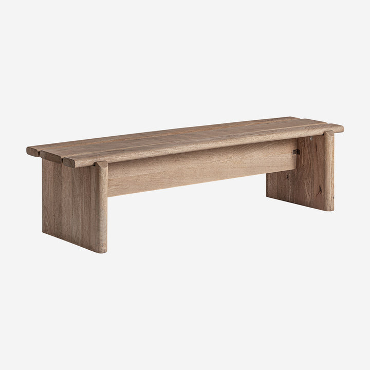 Banco de madera de mango en color marrón claro