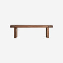 Banco de madera de pino reciclado en color marrón envejecido 157 x 32 x 45 cm