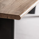 Banco de madera de roble y polipiel – Negro / 350 x 45 x 46 cm – detalle