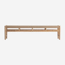 Banco de madera de teca en color marrón de estilo nórdico – 180 x 40 x 45 cm